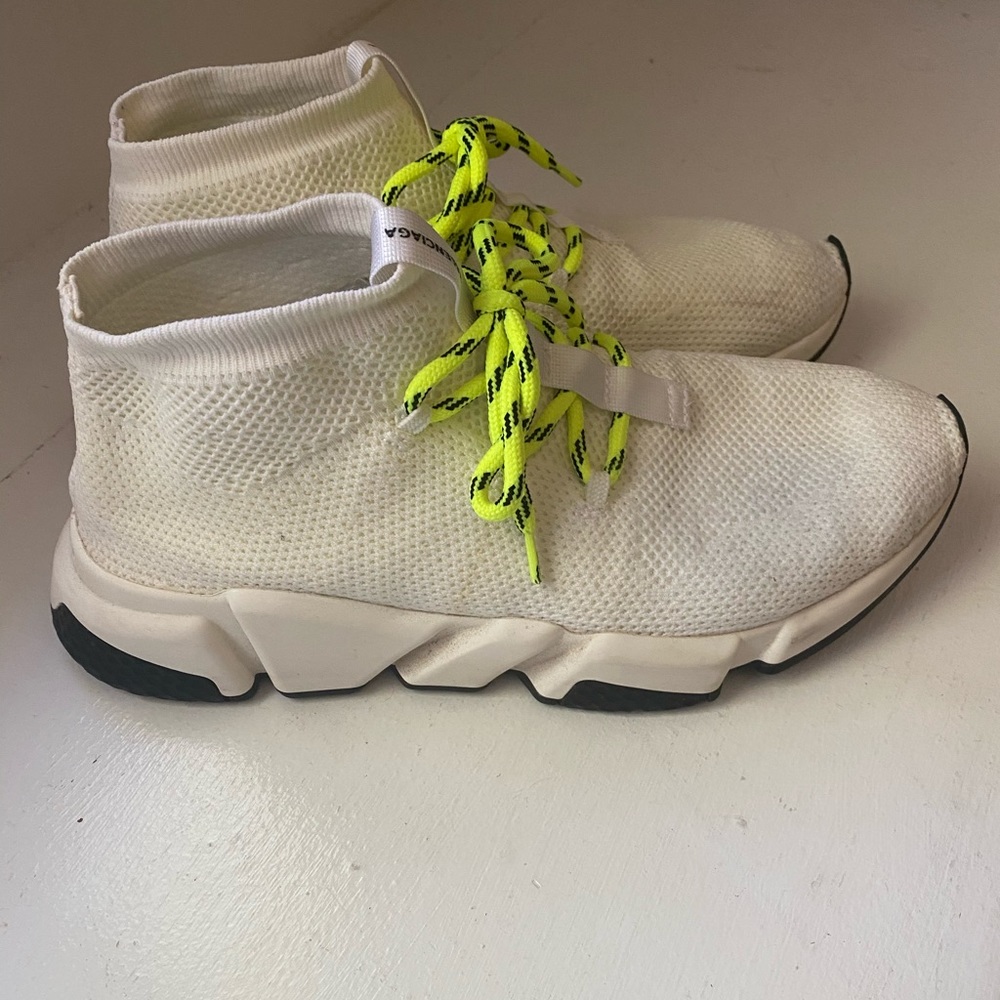 Balenciaga Lace Up Knit Sneakers
